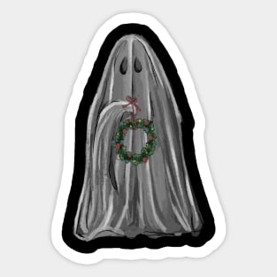 Ghosty with a wreath Sticker